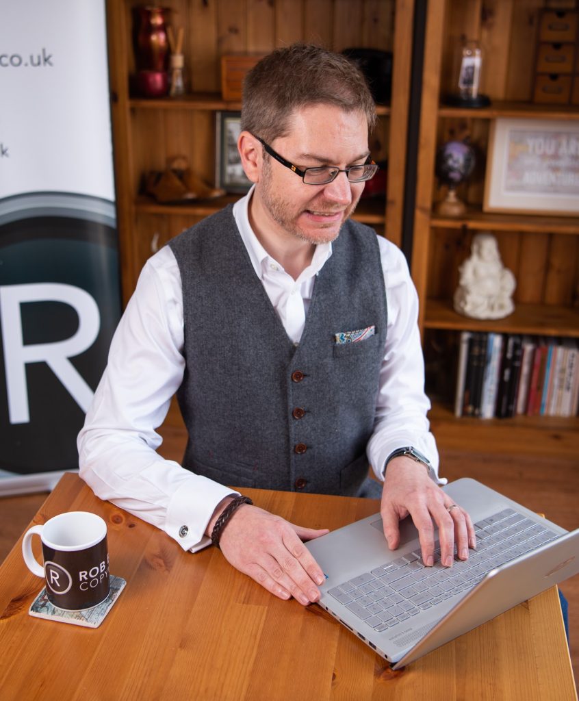 Rob Beadle Writing Copy for a Client Website